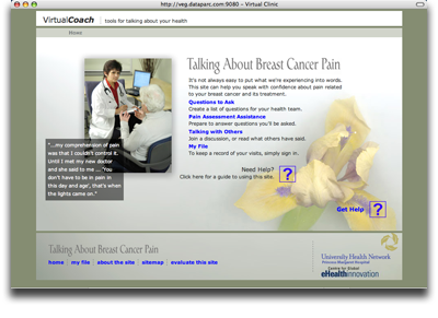 An image of the Virtual Coach website